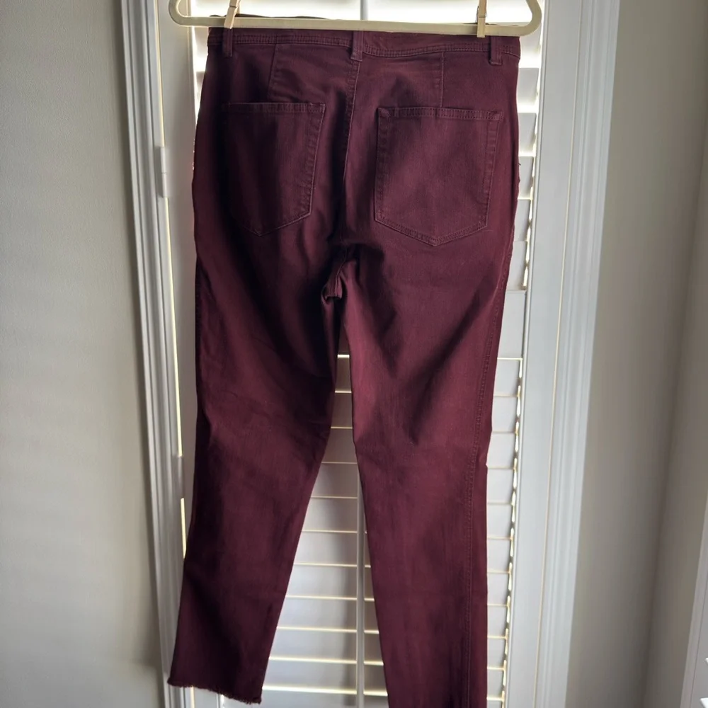 LOFT Maroon Button-Front Jeans Size 6T - Picture 2 of 9